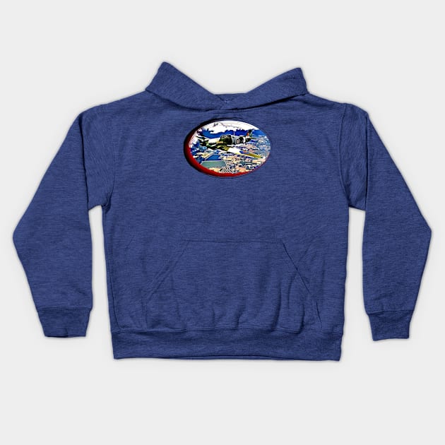 Supermarine Spitfire Fighter Aircraft Kids Hoodie by Arie